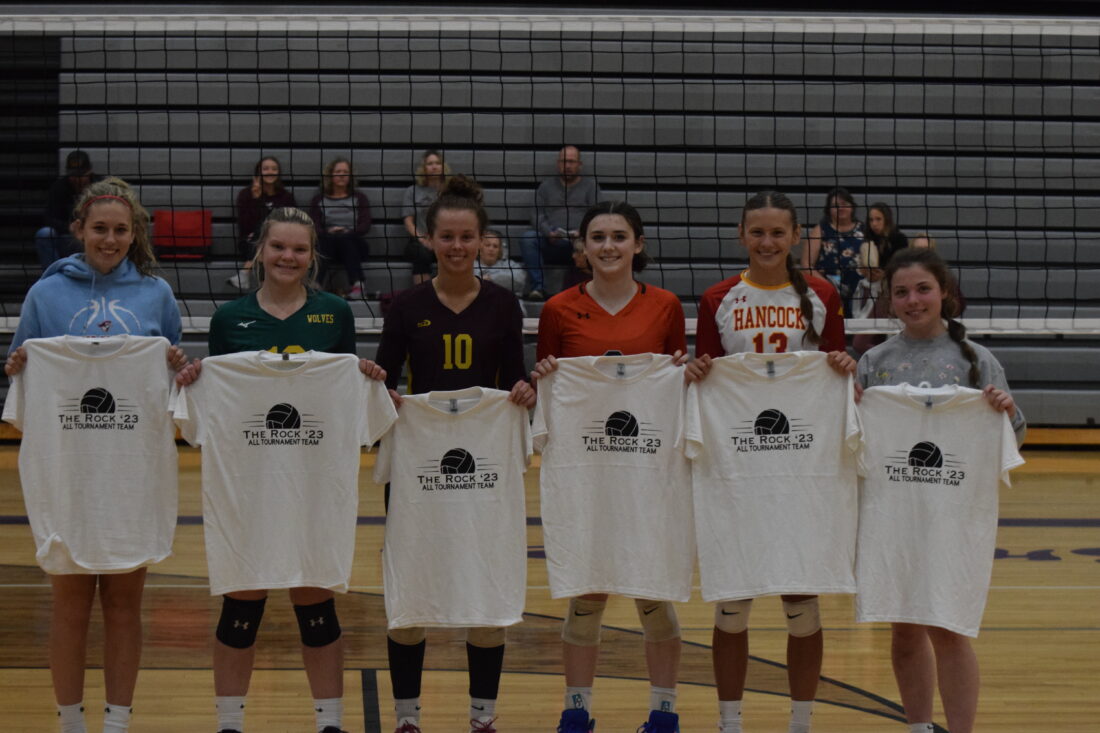 Gerow, Leneca earn AllTournament team honors at ‘The Rock’ volleyball